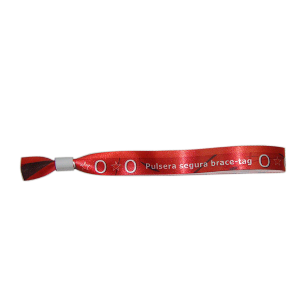 heat transfer glossy satinwristband with one off buckle for concert | EVPW3151